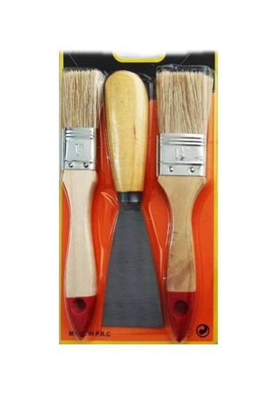 Boya Kestirme Fırça- Spatula Seti 3lü Bx40