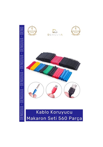 Makaronseti Isı Büzüşmeli Daralan Kablo Koruma Elektriksel İzolasyon Termal Makaron Seti 560 Parça