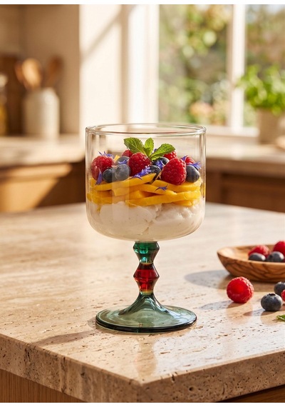 The Mia Bead Dondurmalık Tatlı Sunum Kasesi Amber 300 Ml