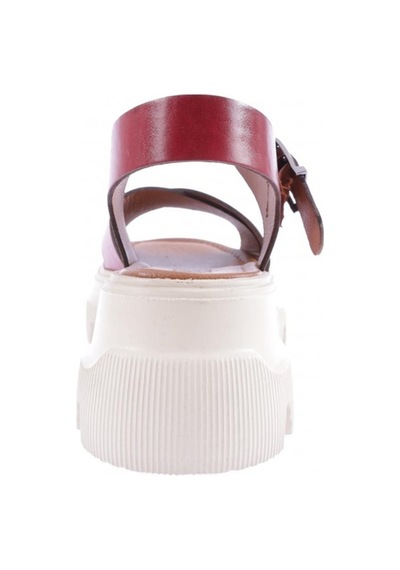 Dgn 144 Kadin Kalin Taban Çapraz Bantli Sandalet 144-207-R0309 Bordo