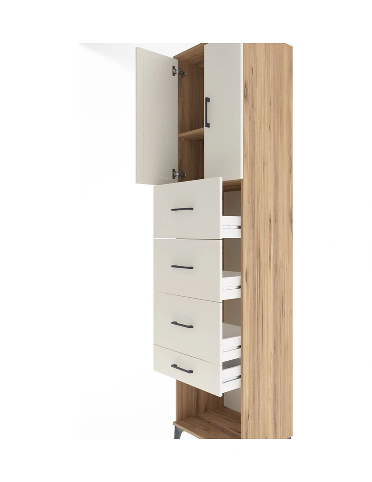 Hyperion Dolap 2 Raflı 4 Çekmeceli 2 Kapaklı 60x44x243 Çam-ay... Çam Hyperion Dolap 2 Raflı 4 Çekmeceli 2 Kapaklı 60x44x243 Çam-ay... Çam