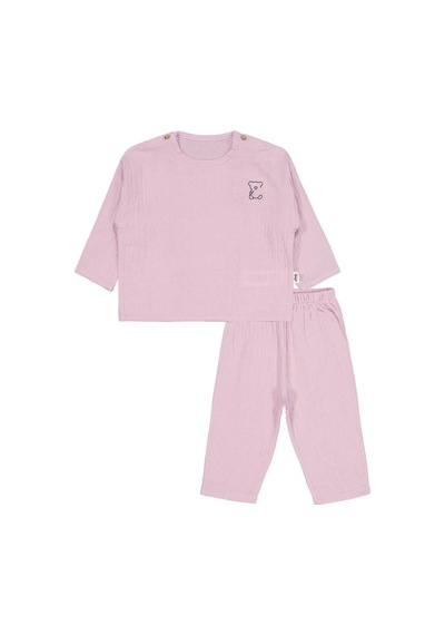 Civil Baby Ayıcık Baskılı 6-18 Ay Takımı - Pembe