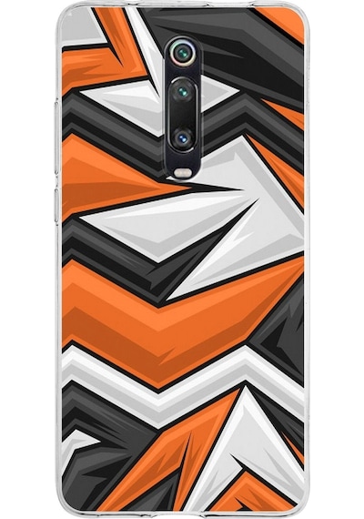 Xiaomi Mi 9t Pro Uyumlu Kapak Grafiti Tasarımlı Şeffaf Silikon Kılıf Şeffaf