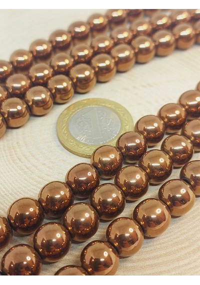 Yasam Tohumu Hematit Taşı Dizi 10mm 48108 Çok Renkli