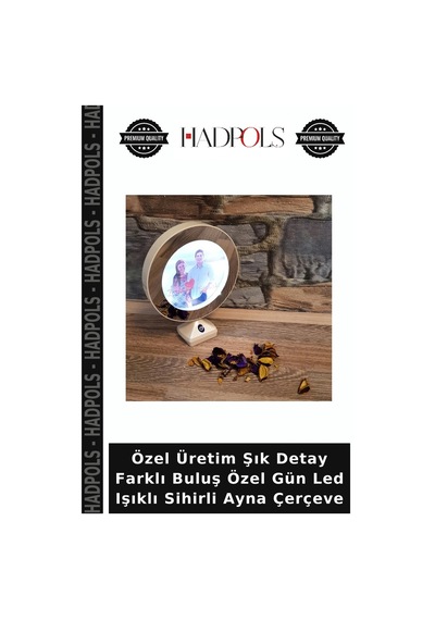 Özel Üretim Şık Detay Farklı Buluş Özel Gün Led Işıklı Sihirli Ayna Çerçeve Çok Renkli