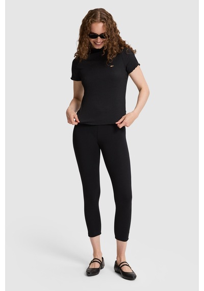 U.S. Polo Assn. Kadın Siyah Tişört 50323528 Vr046