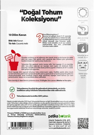120 Adet Yerli Ata 10 Dilim Çorum Kavun Tohumu Standart