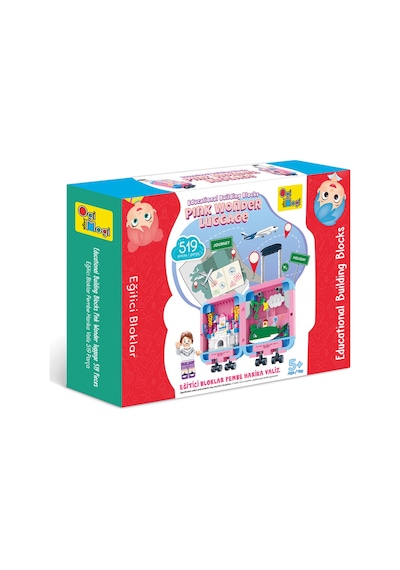 Ogi Mogi Toys Eğitici Bloklar Pembe Valiz 519 Parça  Yapı Seti