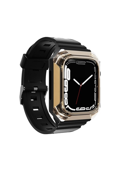 Apple Uyumlu Watch 40mm Zore Krd-88 Sert Pc Kasa Koruyuculu Silikon Kordon