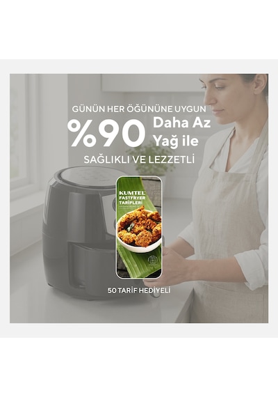 Kumtel AF-03 XXL 1800 W 8.5 L Airfryer & Fastfryer Sıcak Hava Fritözü