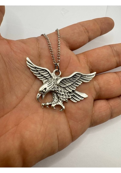 Uçan Kartal Figürlü Unisex Kolye Özgürlüğün Ve Gücün Simgesi Çok renkli