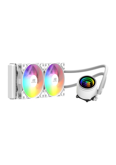 Powerboost 240mm Cırcle 240w Pb-lcs-cr240w Rainbow Fanlı Am5-1851p Sıvı Soğutmalı İşlemci Fanı Beyaz