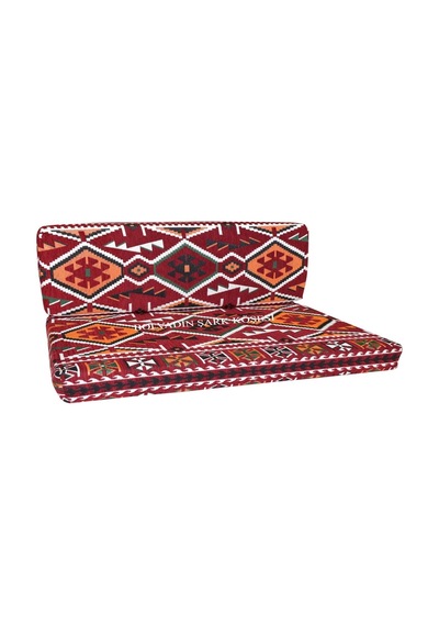 Erbasonline Mtk404-402 Şark Köşesi Bordo Halı Des. Ikili Minder Tk. 120Lik