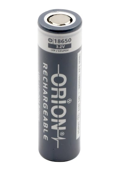 Orion 1600 mAh 3.2 V IFR18650 LiFeP04 Şarj Edilebilir Pil