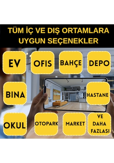 Gerçek 5 Mp 5 Kameralı Gece Renkli Sesli 2 Tb Hdd Dahil Ahd Güvenlik Seti - St200055