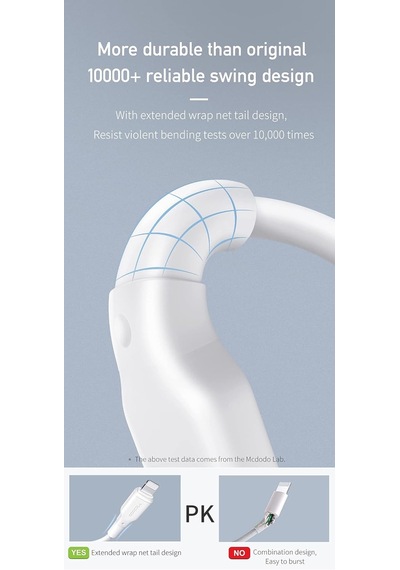 Mcdodo Ca-7290 20w Pd Flexible Serisi Type-c Lightning Data-şarj Kablosu 1.2m, Sku: Smg8690010140296
