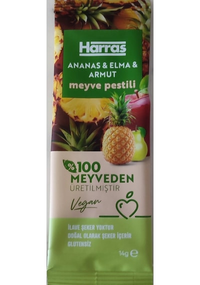 Vegan Ananaslı Meyve Pestili X10