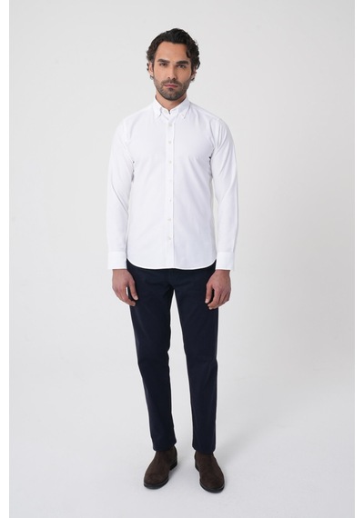 Bisse Erkek Uzun Kollu Regular Fit Beyaz Gömlek Gmoks252100 01 Beyaz