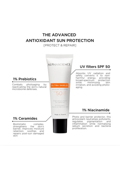 Alphascıence Ultra Shield Suya Dayanıklı Koruyucu Güneş Kremi SPF50 40 ML