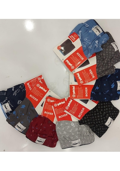 Yıldız 43 Erkek Havlu Bel Desenli Boxer 6 Adet 001