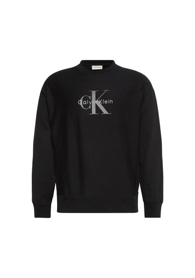 Calvin Klein Ls Premıum Terry Monologo Cn Swt-10240 Black