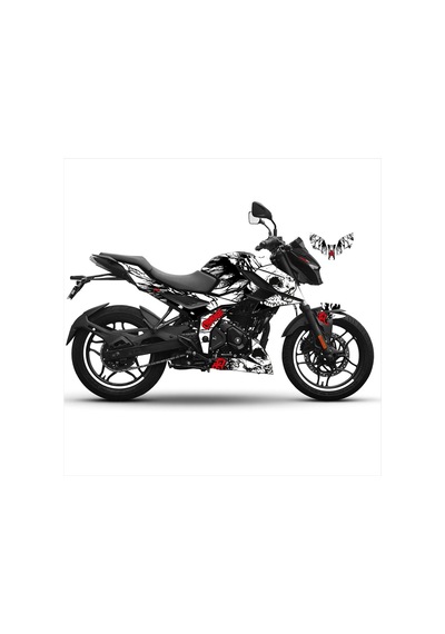 Bajaj N250 Leaf And Skull Tasarım Motosiklet Sticker Etiket Kaplama Modeli