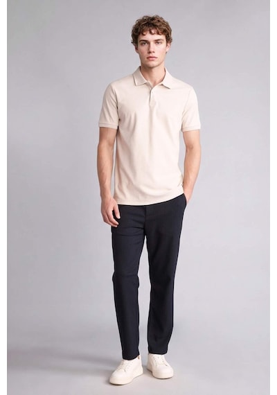 Defacto Regular Fıt Polo Yaka Kısa Kollu Polo Tişört G5918ax26smbg766 Bej-bg766