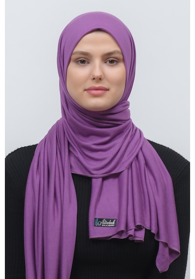 Altobeh Tesettür Kadın Düz Renk Penye Şal Hijab - Mor
