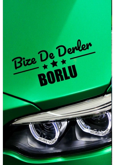 Niğde Bor Klasik Siyah Sticker Niğde Bize De Derler Borlu 40x15 Cm Araba Çıkartma 40 CM - Siyah