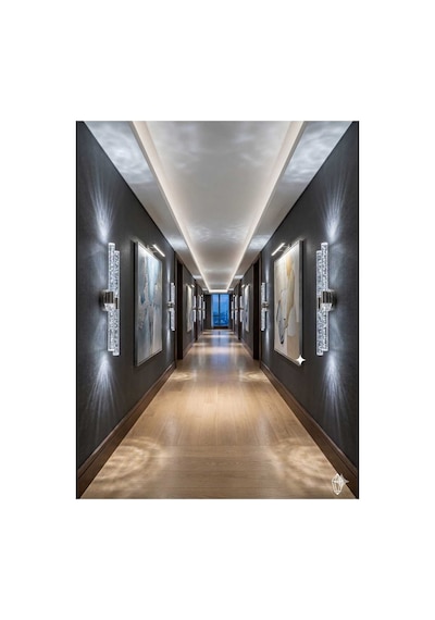 Bubbleflux Dubble Large 51 Cm Modern Tasarım Led Aplik - Duvar Lambası - Gümüş - Elektrikli - Kumandalı - Beyaz Led Gümüş Elektrikli Kumandalı 51