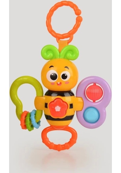 Let's Be Child Işıklı Sevimli Arı Diş Kaşıyıcı Çıngırak LC-31004 Çok Renkli