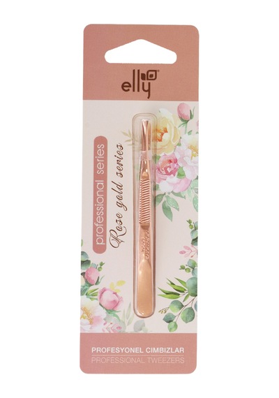 Elly Düz Uçlu Cımbız Rose Gold Serisi Ellycımbız13
