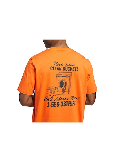 Adidas Clean Buckets T Erkek Basketbol Tişörtü Ks2427 Turuncu