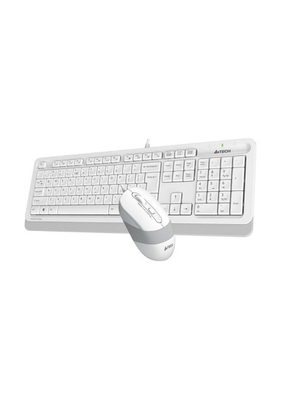 A4 Tech F1010 Klavye Mouse Seti, Beyaz Optik