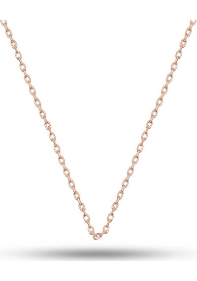 Stillove Gümüş Rose 0 30 Mikron 45 Cm Forse Kadın Zincir
