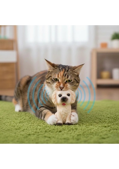 Evcil Hayvan Sesli Köpek Şeklinde Plastik Oyuncak