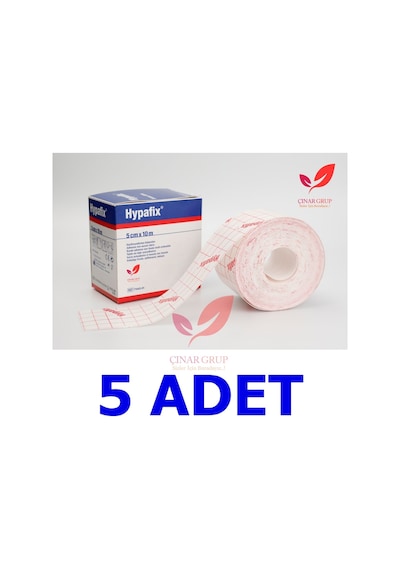 Hypafix Hipoalerjenik Şerit Flaster Sargı Tutucu Bant 5 CM x 10 M 5 Adet