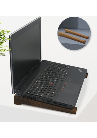 Bitmeyenkartus Bk Gift Taşınabilir Ahşap Ceviz Notebook Laptop Standı