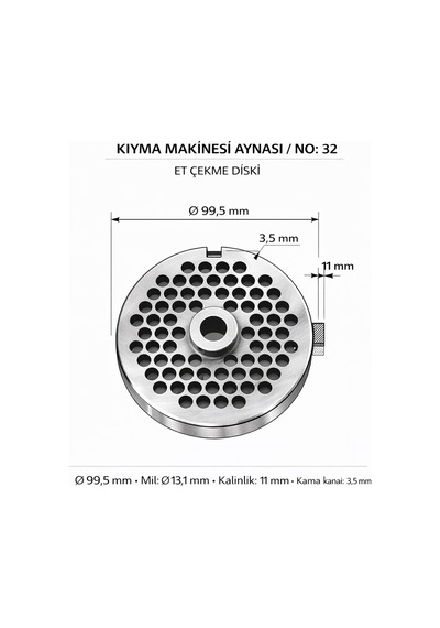 Doğan Çiftel 32'lik Kıyma Makinesi Aynası 8Mm