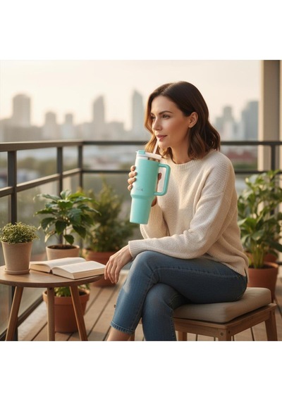 Any Morning Vaha 1200 Ml Çelik Termos, Su Yeşili & Biggdesign Cats Elektrikli Sıcak Su Torbası Seti Su Yeşili