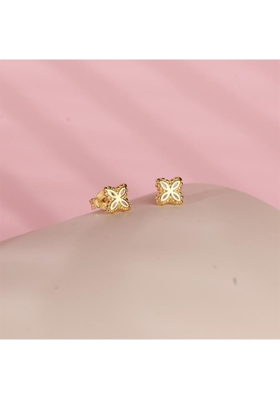 Goldkupe 14 Ayar Noktalı Çiçek Altın Küpe 1,16 Gr-2181