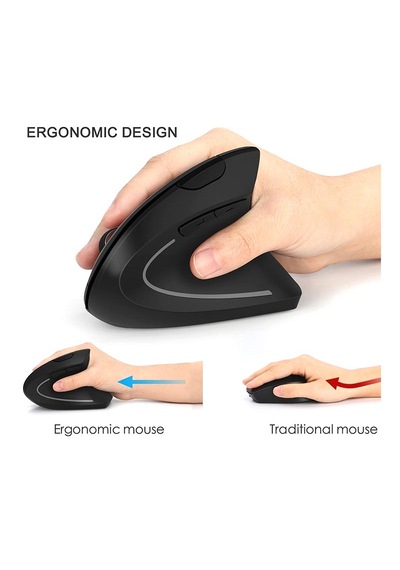Cr74 Ergonomik Dikey Şarjlı Çift Modlu Mouse Bluetooth 5.0 + 2.4ghz Usb Alıcı, 800-1600 Dpı