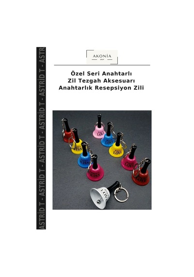 Özel Seri Anahtarlı Zil Tezgah Aksesuarı Anahtarlık Resepsiyon Zili