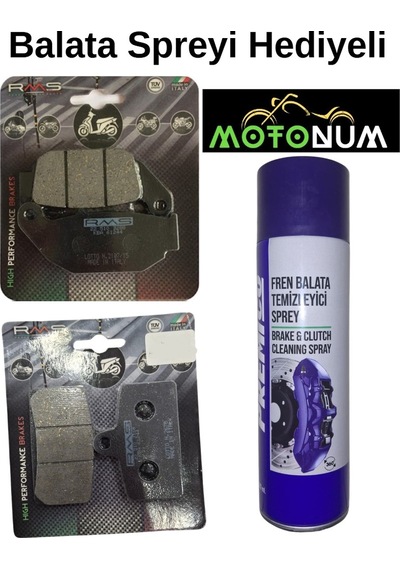 Cf Moto Nk 250 2022 Sonrası Ön Ve Arka Fren Balata Takımı Rms Balata Spreyi Hediyeli Rm80