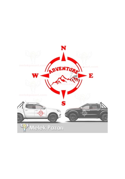 Adventure Pusula, Off Road - Karavan Oto Sticker, Araba Stic...