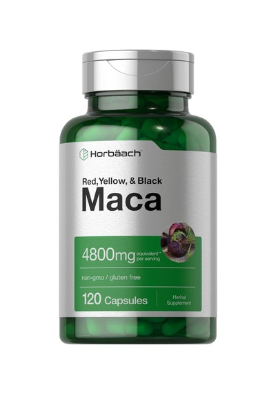 Horbaach Maca Root Capsules 120 Pills High Potency Extract No... Aromasız