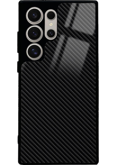 Samsung Uyumlu S24 Ultra Carbon Tasarımlı Glossy Telefon Kılıfı Çok Renkli