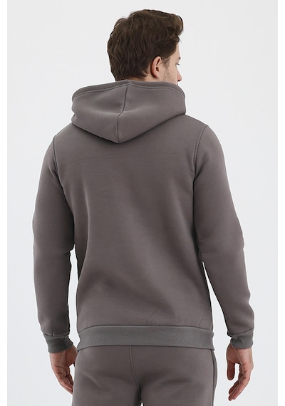 Monox Erkek Kapşonlu 3 İplik Sweatshirt Füme
