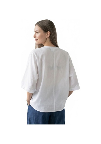 LOFT Loose Fit Kadın Gömlek K.kol Lf2043546 Q1.v1 Beyaz