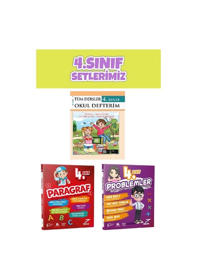 4.sınıf Okul Defterim+Paragraf+Problem Kitabı